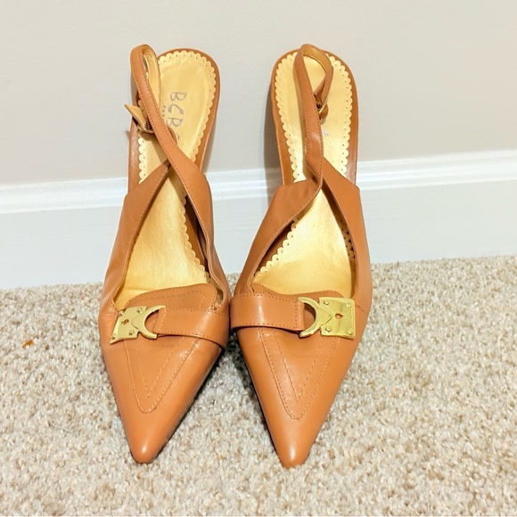 Elegant Tan Slingback Heels - Picture 9 of 9